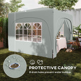 Metal Pop Up Gazebo Shelter 300cm Width x 300 Depth - Velmora