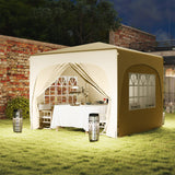 Metal Pop Up Gazebo Shelter 300cm Width x 300 Depth - Velmora