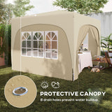 Metal Pop Up Gazebo Shelter 300cm Width x 300 Depth - Velmora