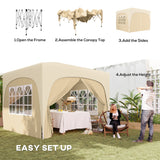 Metal Pop Up Gazebo Shelter 300cm Width x 300 Depth - Velmora