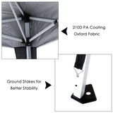 Metal Pop Up Gazebo Tent 297cm Width x 297cm Depth - Velmora