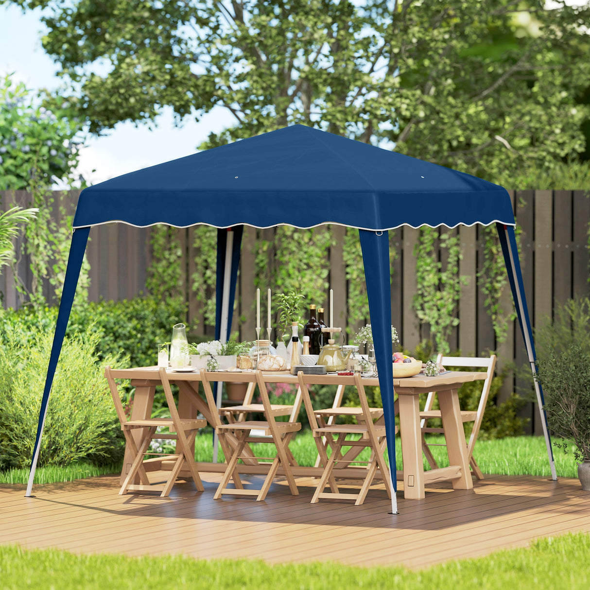 Metal Pop Up Gazebo Tent 297cm Width x 297cm Depth - Velmora