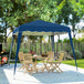 Metal Pop Up Gazebo Tent 297cm Width x 297cm Depth - Velmora