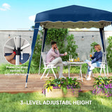 Metal Pop Up Gazebo Tent 297cm Width x 297cm Depth - Velmora
