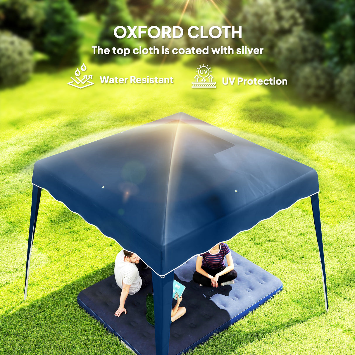 Metal Pop Up Gazebo Tent 297cm Width x 297cm Depth - Velmora