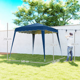 Metal Pop Up Gazebo Tent 297cm Width x 297cm Depth - Velmora