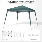 Metal Pop Up Gazebo Tent 297cm Width x 297cm Depth - Velmora