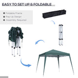 Metal Pop Up Gazebo Tent 297cm Width x 297cm Depth - Velmora