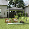 Metal Pop Up Gazebo Tent 297cm Width x 297cm Depth - Velmora