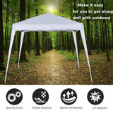 Metal Pop Up Gazebo Tent 297cm Width x 297cm Depth - Velmora