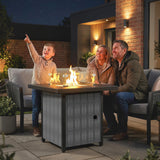 Metal Propane Gas 11.7 KW Smokeless Square Fire Pit Table for Garden - Velmora