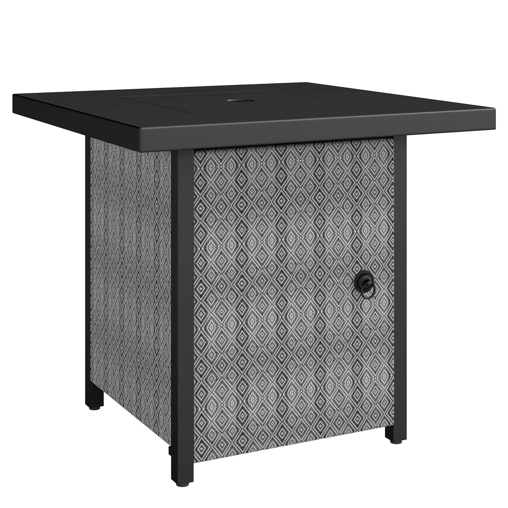 Metal Propane Gas 11.7 KW Smokeless Square Fire Pit Table for Garden - Velmora