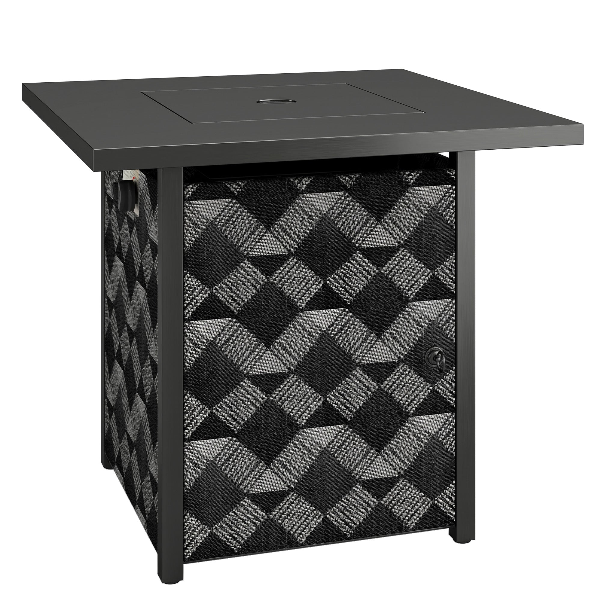 Metal Propane Gas 11.7 KW Smokeless Square Fire Pit Table for Garden - Velmora