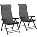 Metal Reclining Garden Sun Lounger Chairs in Set of 2 With High Back - Velmora