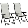 Metal Reclining Garden Sun Lounger Chairs in Set of 2 With High Back - Velmora