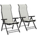 Metal Reclining Garden Sun Lounger Chairs in Set of 2 With High Back - Velmora