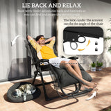 Metal Reclining Zero Gravity Garden Sun Loungers In Set of 2 With Cushions - Velmora