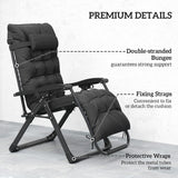 Metal Reclining Zero Gravity Garden Sun Loungers In Set of 2 With Cushions - Velmora