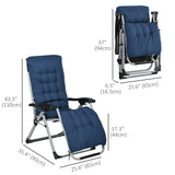 Metal Reclining Zero Gravity Garden Sun Loungers In Set of 2 With Cushions - Velmora