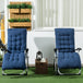 Metal Reclining Zero Gravity Garden Sun Loungers In Set of 2 With Cushions - Velmora