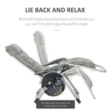 Metal Reclining Zero Gravity Garden Sun Loungers In Set of 2 With Cushions - Velmora
