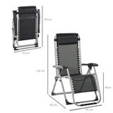 Metal Reclining Zero Gravity Garden Sun Loungers In Set of 2 With Cushions - Velmora