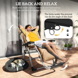 Metal Reclining Zero Gravity Garden Sun Loungers In Set of 2 With Cushions - Velmora