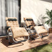Metal Reclining Zero Gravity Garden Sun Loungers In Set of 2 With Cushions - Velmora
