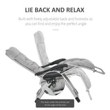 Metal Reclining Zero Gravity Garden Sun Loungers In Set of 2 With Cushions - Velmora