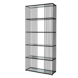Metal Shelving Unit 80cm Wide With Glass Shelves - Alto