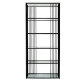 Metal Shelving Unit 80cm Wide With Glass Shelves - Alto
