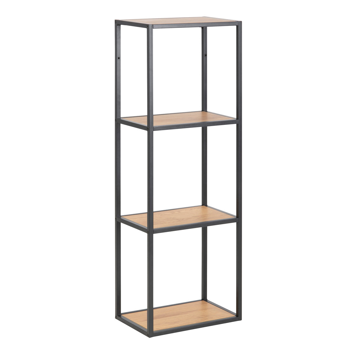 Metal Shelving Unit Wall Hung With Wooden Shelves - Seaford