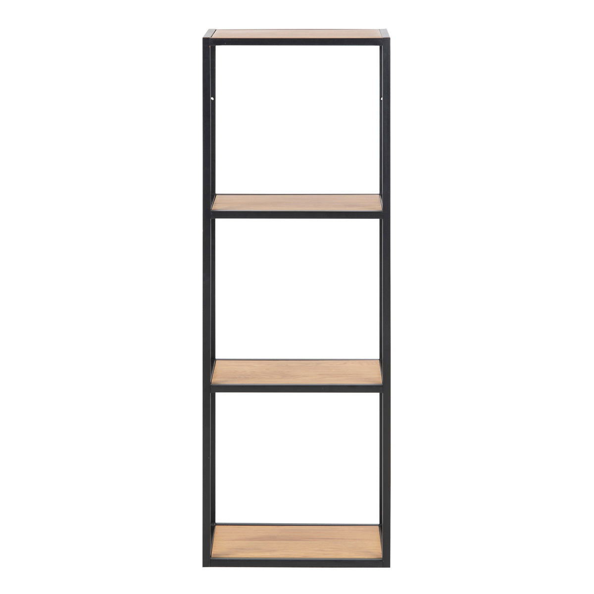 Metal Shelving Unit Wall Hung With Wooden Shelves - Seaford