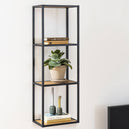 Metal Shelving Unit Wall Hung With Wooden Shelves - Seaford