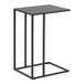 Metal Side Table in Black Rectangular With Wooden Top - Seaford