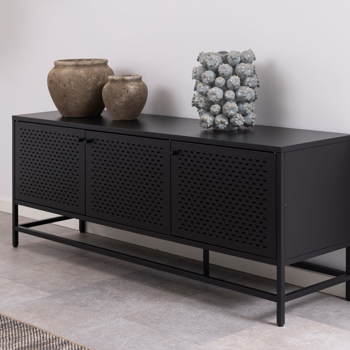 Metal Sideboard With 3 Doors - Newcastle