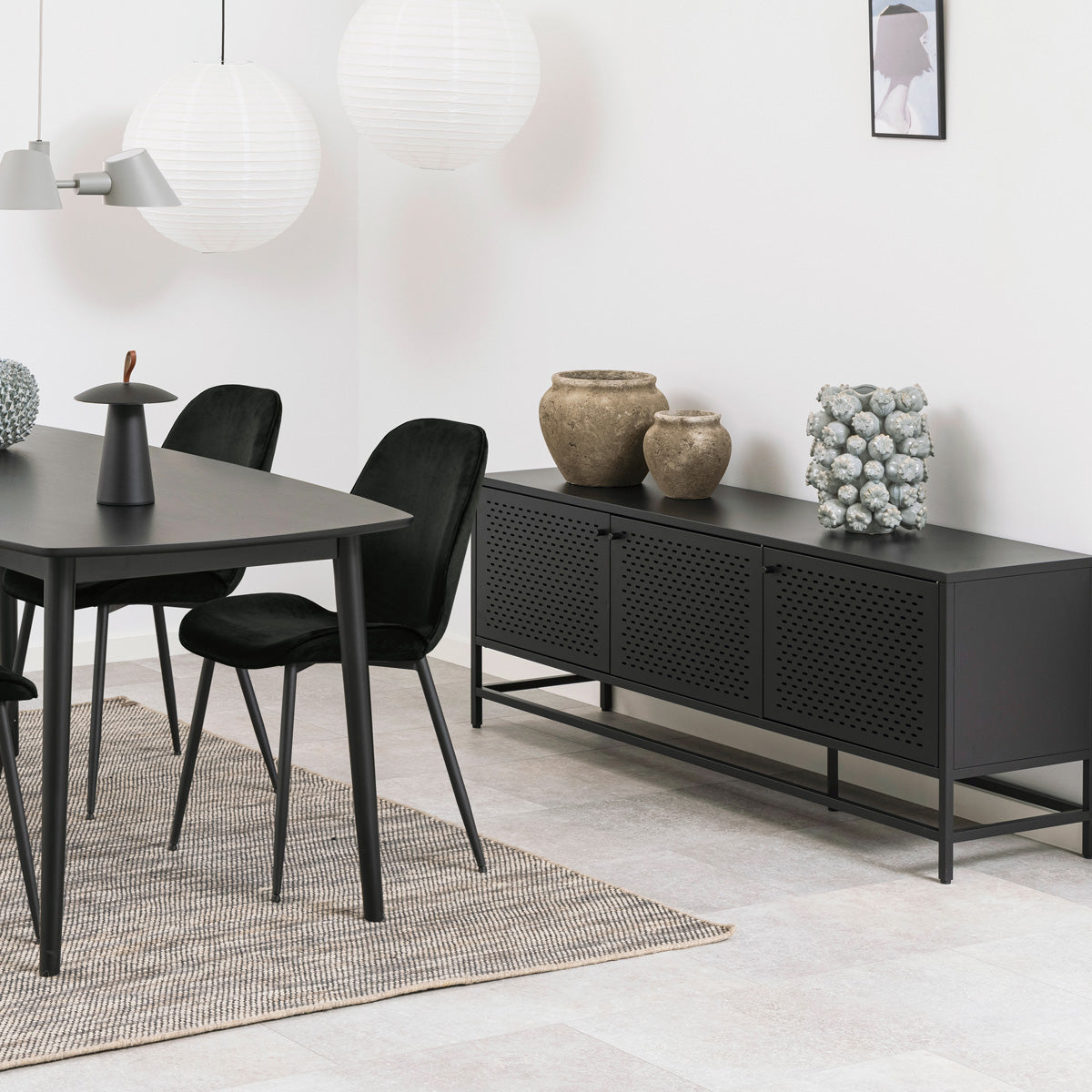 Metal Sideboard With 3 Doors - Newcastle