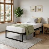 Metal Single Bed 90.6cm Wide - Velmora