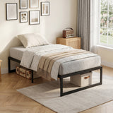 Metal Single Bed 90.6cm Wide - Velmora
