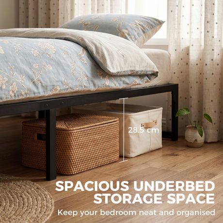 Metal Single Bed 90.6cm Wide - Velmora