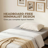 Metal Single Bed 90.6cm Wide - Velmora