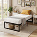 Metal Single Bed 90.6cm Wide - Velmora