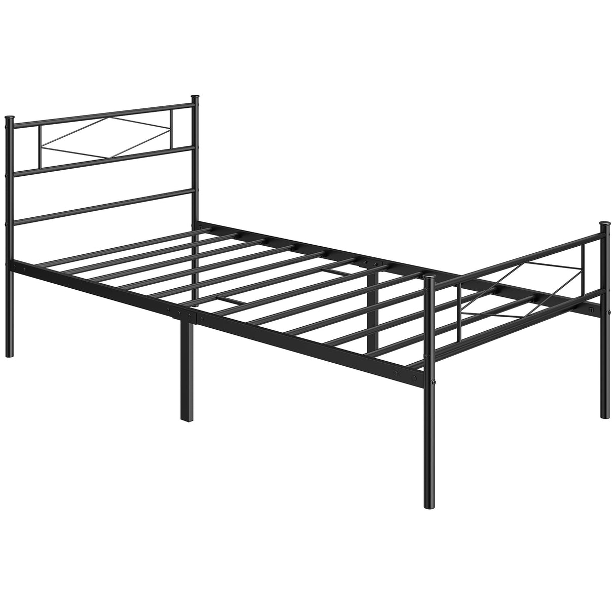 Metal Single Bed 96cm Wide - Velmora