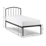 Metal Single Bed - Onyx