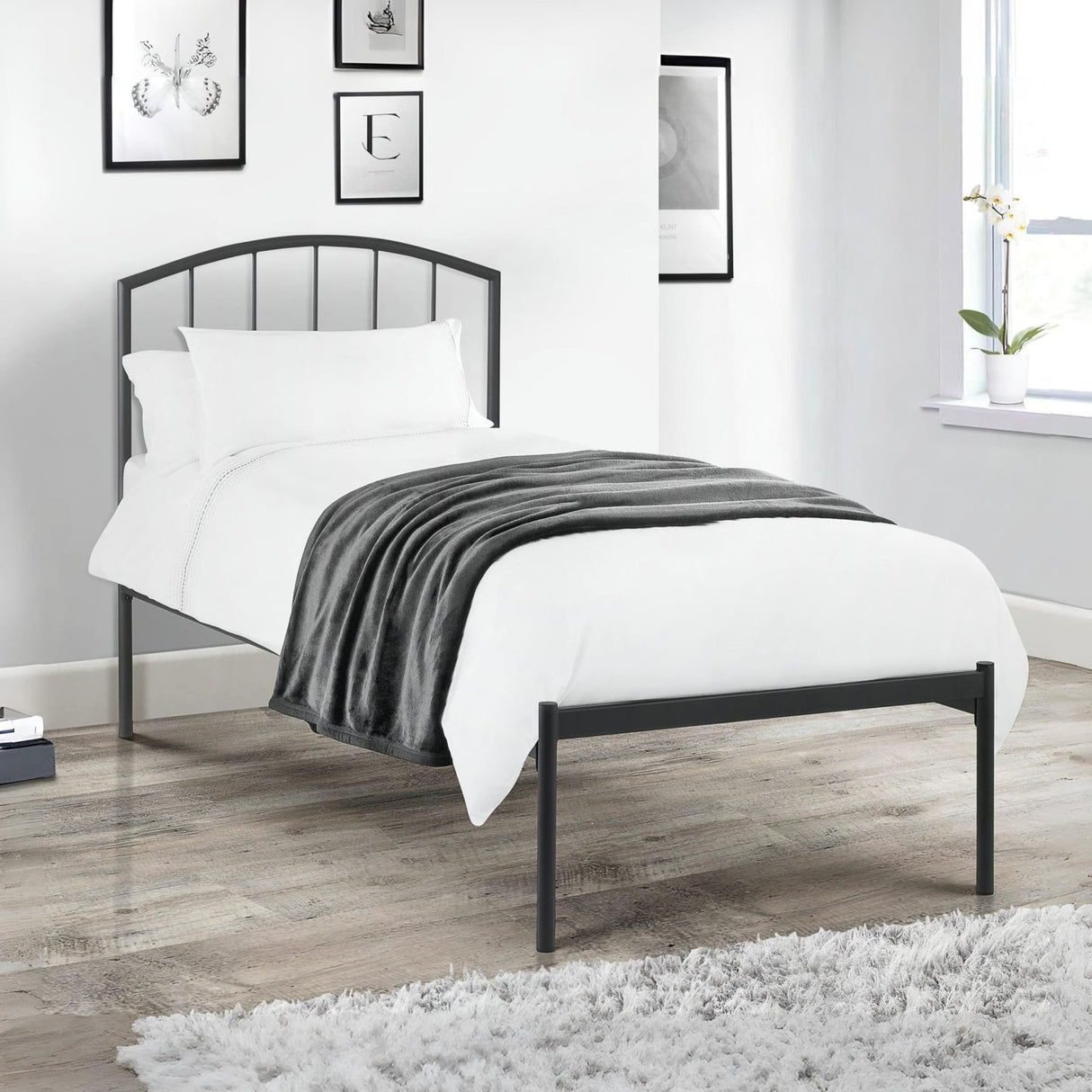 Metal Single Bed - Onyx
