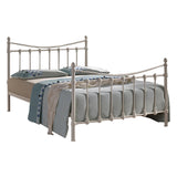 Metal Single Bed Victorian Style With Sprung Slatted Base - Florida