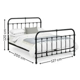 Metal Small Double Bed - Logan