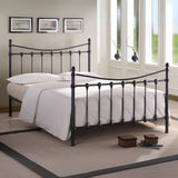 Metal Small Double Bed Victorian Style With Sprung Slatted Base - Florida