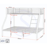 Metal Triple Sleeper Bunk Bed With Ladder - Tandi