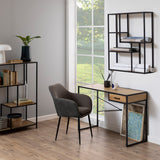 Metal Wall Shelf Wide in Black With 3 Additional Shelves - Seaford